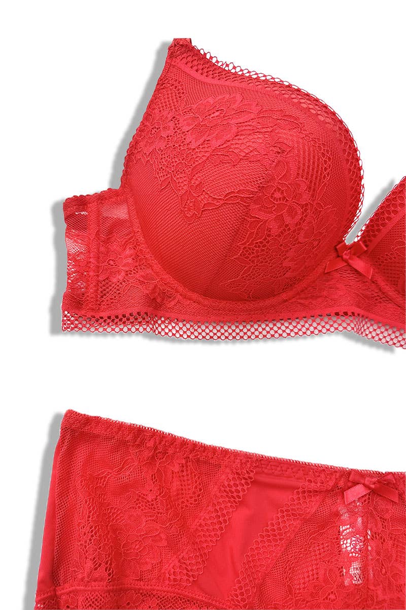 Belle Com'Elle - Wholesale Lingerie Set - Women's - C Cup Bra + Panty Set/AZ1600710