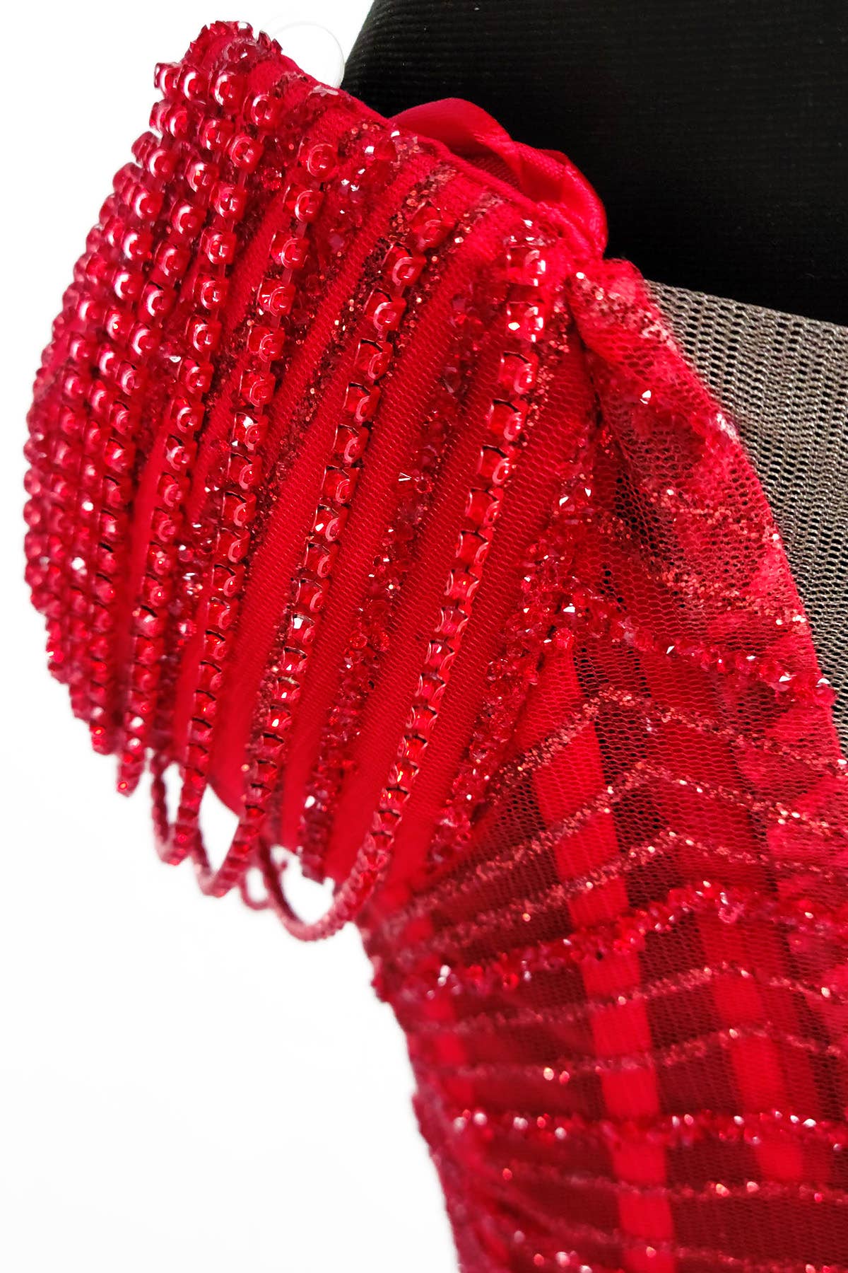 Chicas - Wholesale Gown - Women's - Long sparkling mermaid dress with hanging jewels CF00112