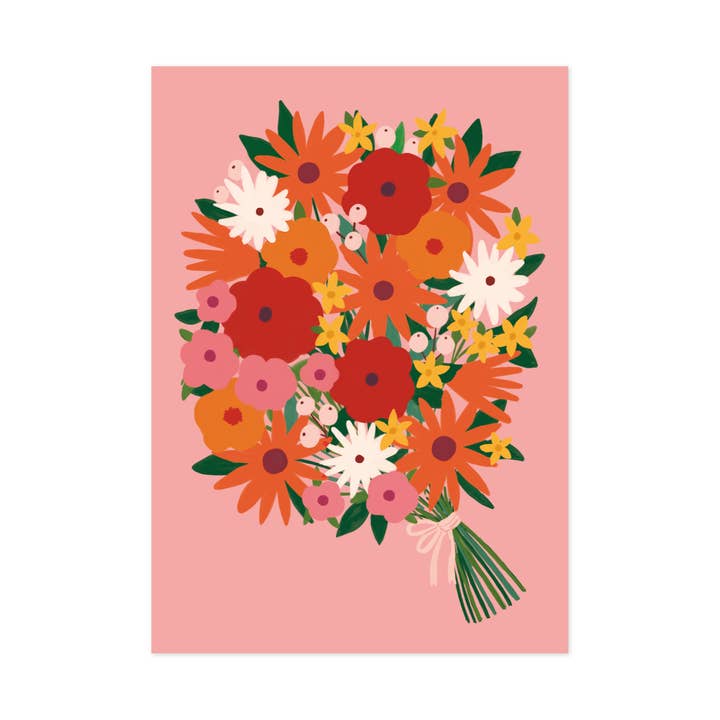 Postcard Autumn Bouquet for wholesale by Polka Paper