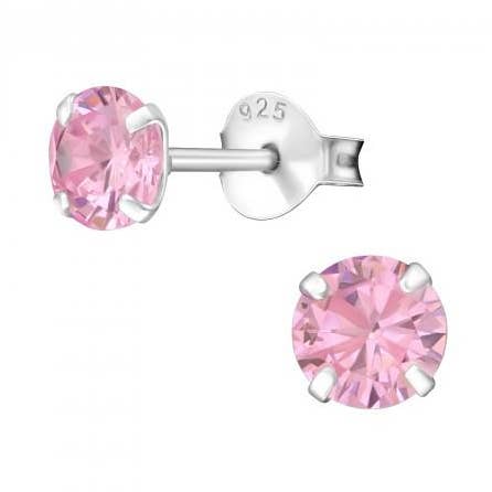 Pendientes de plata de ley para niños «October Birthstone» para venta al por mayor de Liberty Charms