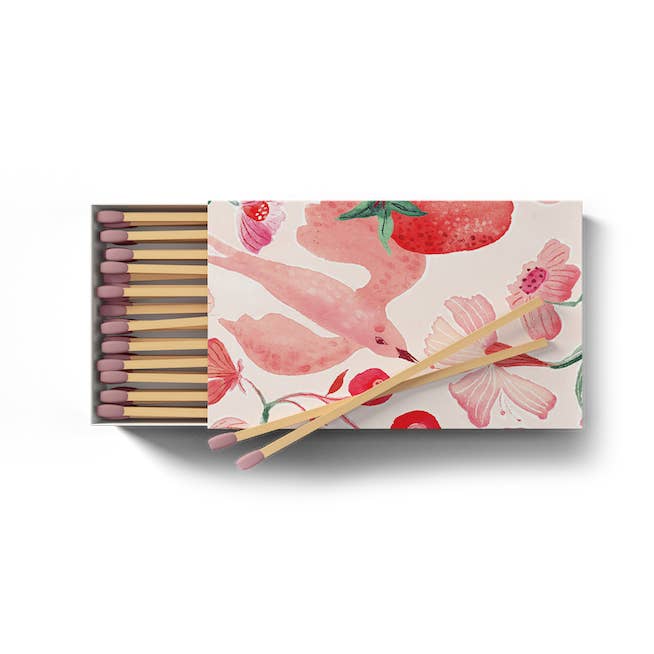Strawberry Field Match Box by Jill Labieniec for wholesale by Annapolis Candle
