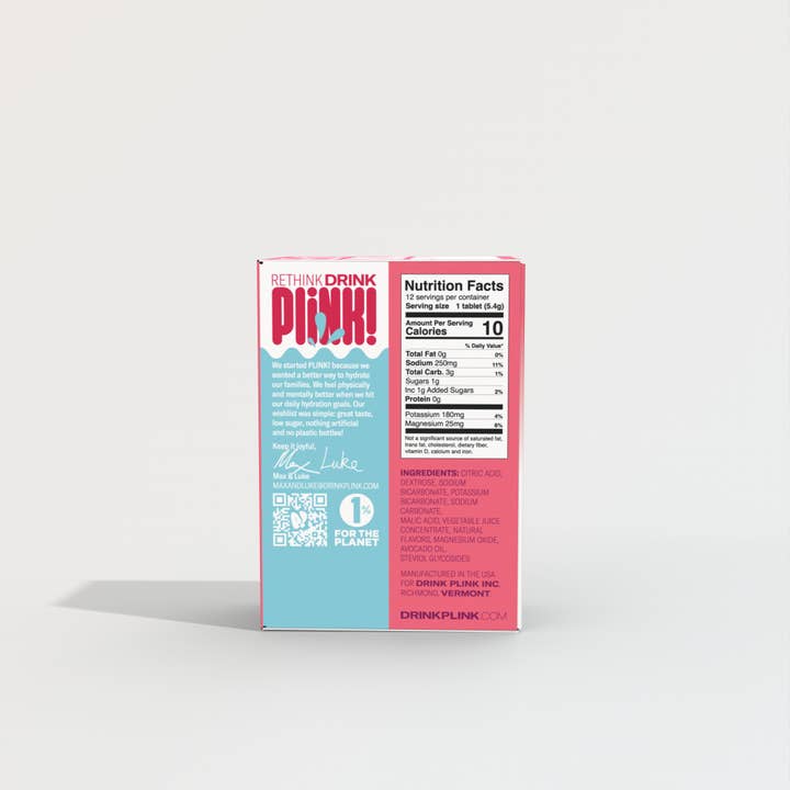 Plink! - Wholesale Powdered Health Drink - Plink! Hydration - Pomegranate Berry - Multipack (12)