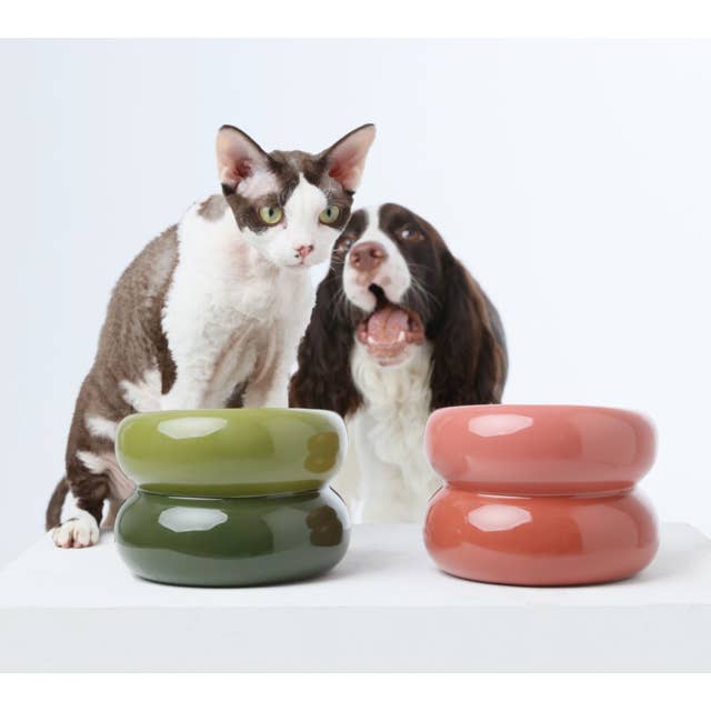 PEHOM - Wholesale Pet Bowl - Cat/Dog - Soufflé Pet Bowl - Avocado Green