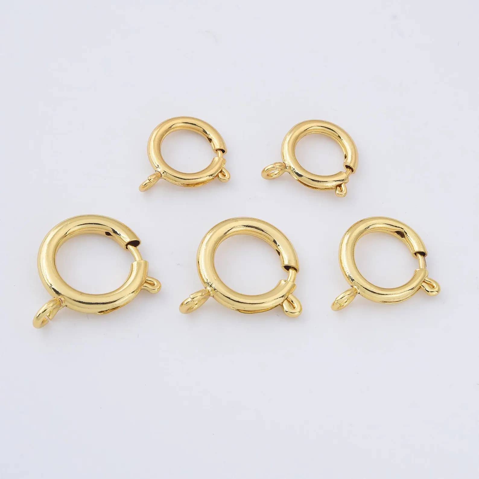 Beads Creation - Wholesale Clasp - Gold Filled Spring Ring Jewelry Clasp Hooks DIY Connection