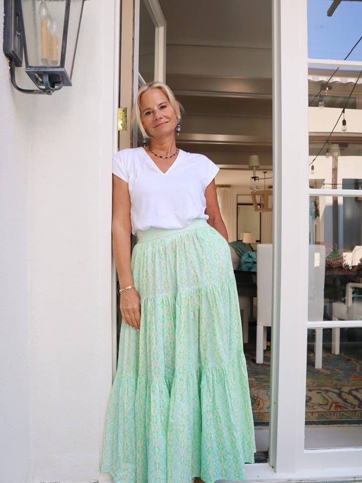 Brooks Avenue – Engroshandel Nederdel - Dame – Triple Tiered Maxi Nederdel - Elephant Falls4