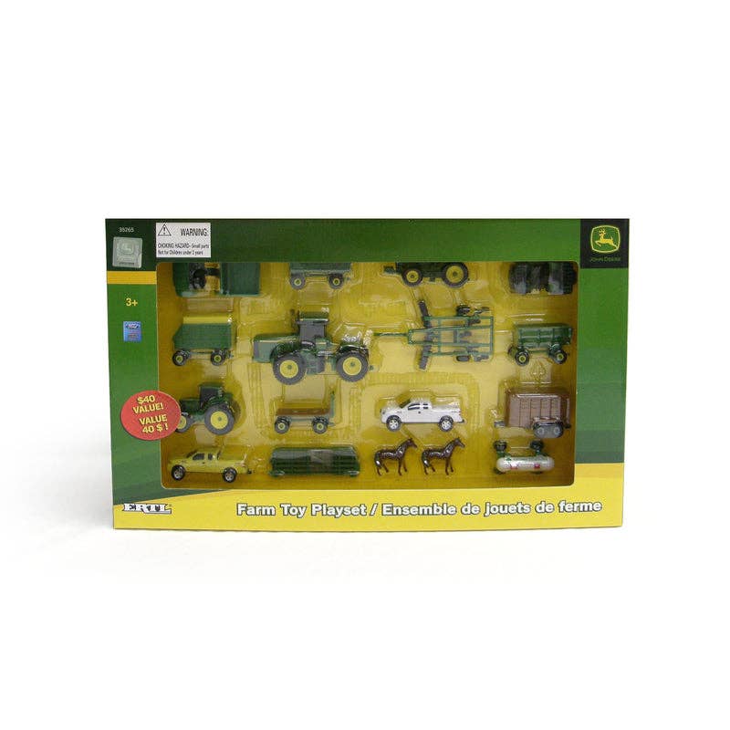 Everyday Supply Co - Wholesale Toy Set - Kids - John Deere 20-pc Plastic Vehicle Toy Set by TOMY