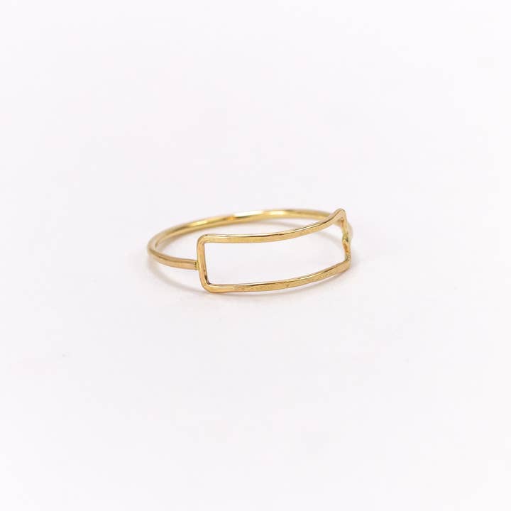 Laura J Designs - Wholesale Band/Stacked Ring - Delicate Rectangle Ring5