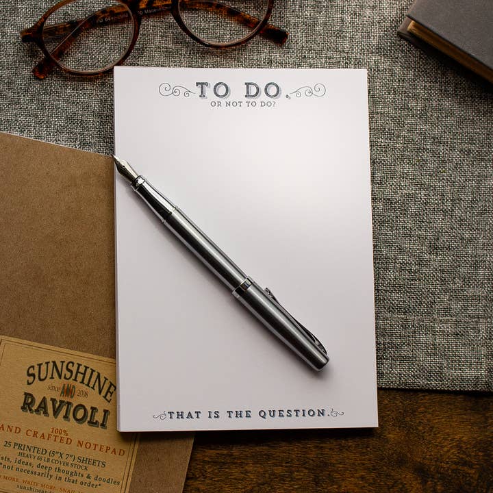 To Do or Not to Do Notepad for wholesale by Sunshine and Ravioli