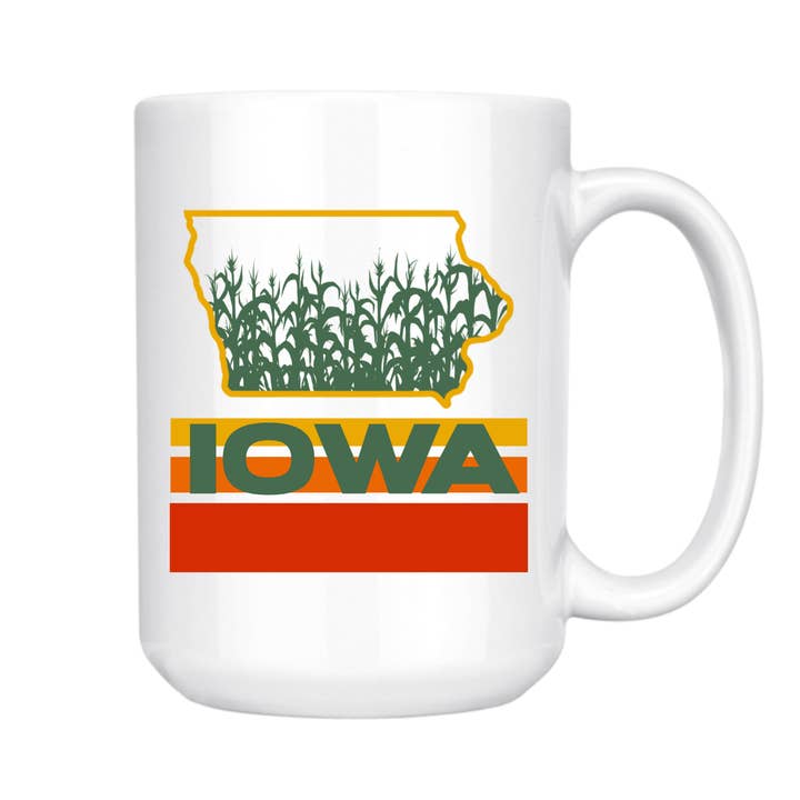 IOWA CORN RETRO 15oz MUG for wholesale by dkhandmade