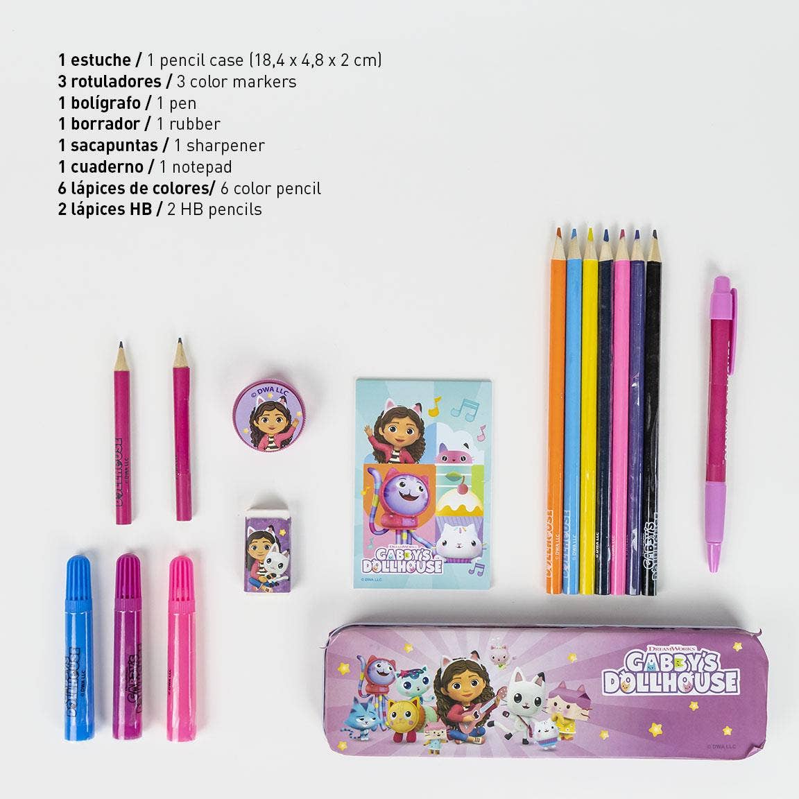 Mastoys, S.L. - Wholesale Coloring & Activity Book - Kids & Baby - GABBY'S DOLLHOUSE COLORABLE STATIONERY SET - 27000012221