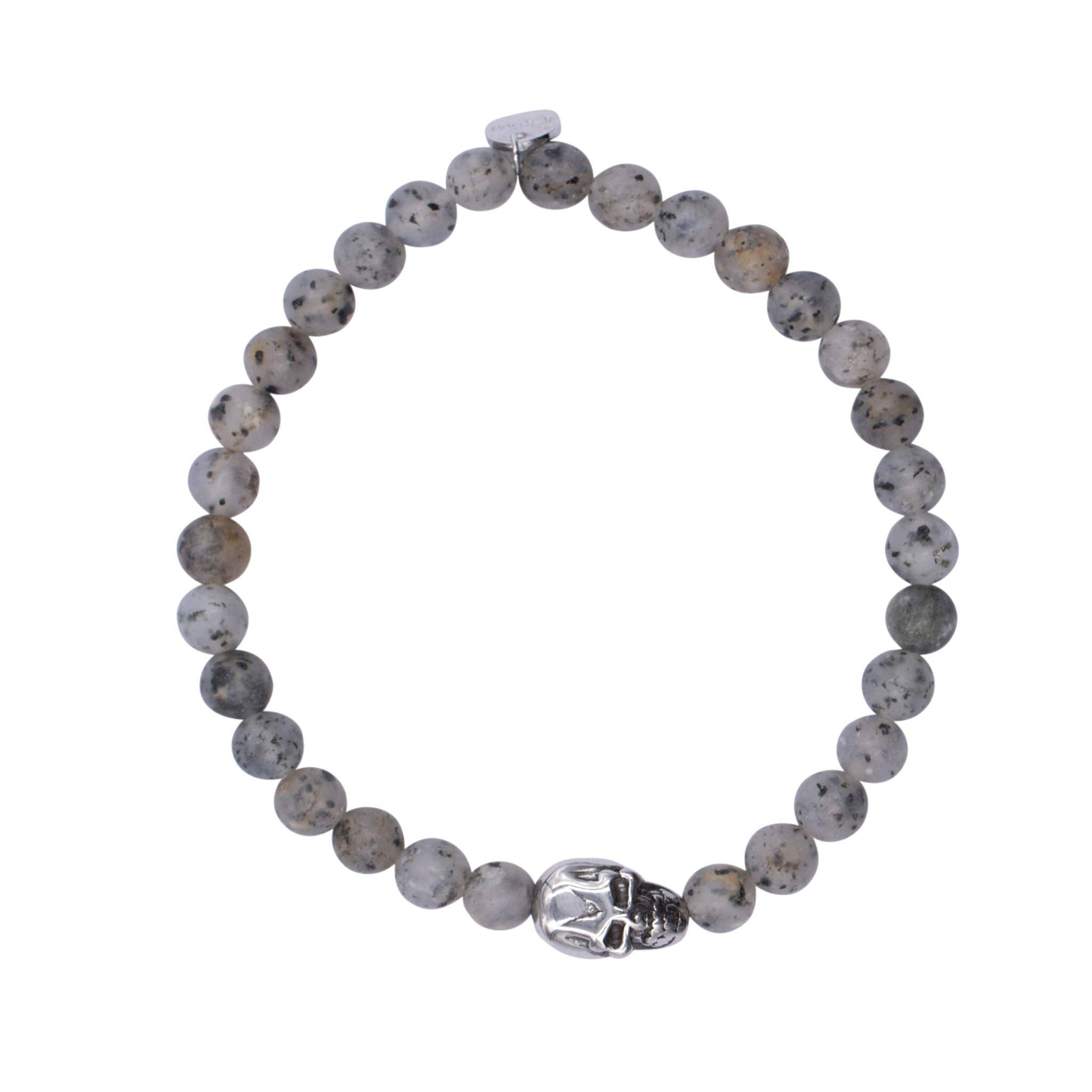 Bodywings – Pulseira de missangas por atacado – Pulseira de pedra de ágata “caveira”0