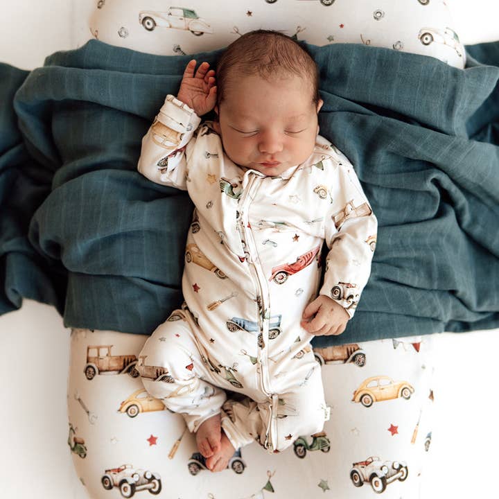 Snuggle Hunny - Wholesale Jumpsuit – Baby - Vintage Cars Organic Snugglesuit Convertible Romper8