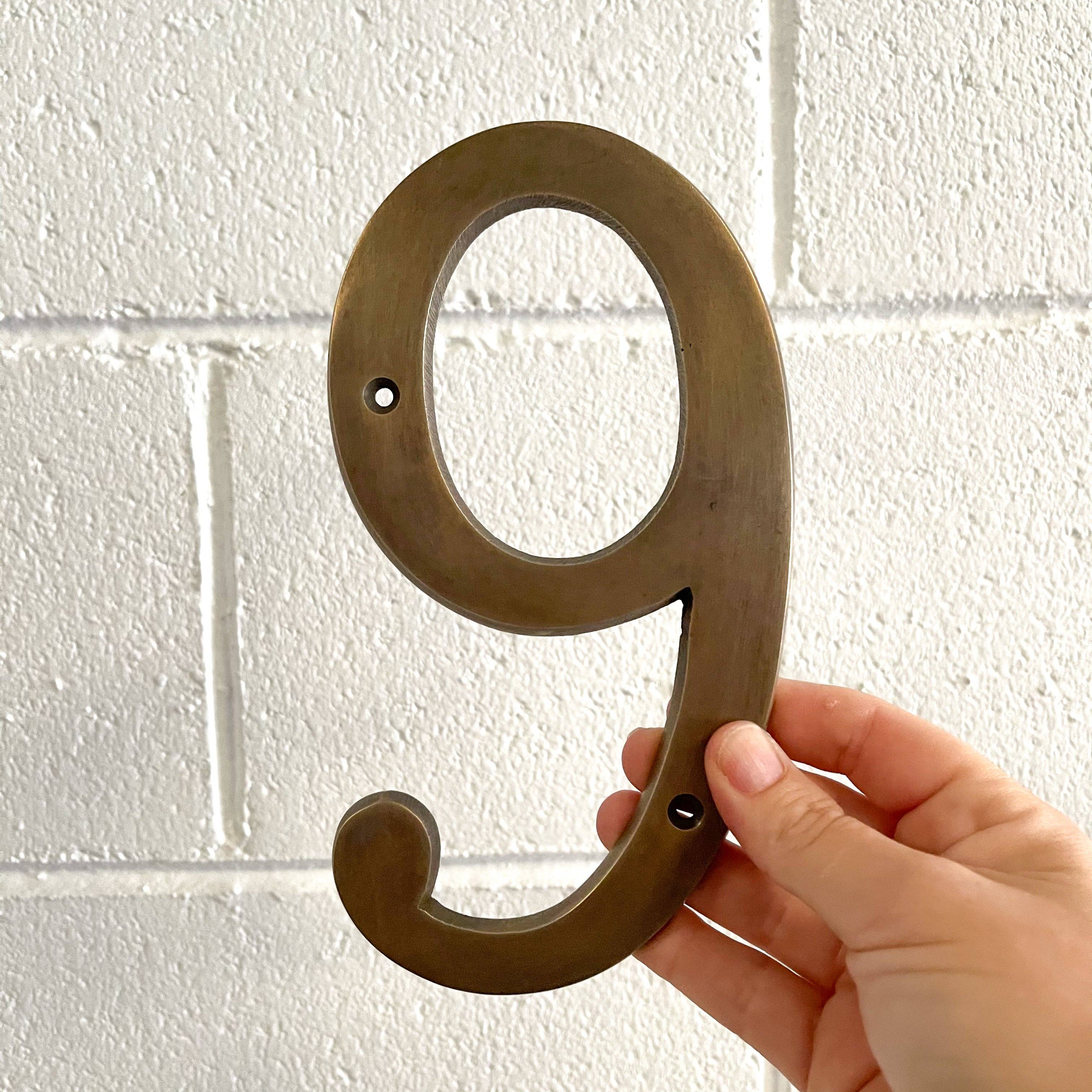 Ocean Luxe - Wholesale Wall Accent - Large Brass House Numbers3