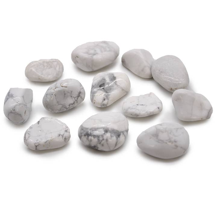 Medium African Tumble Stone - White Howlite - Magnesite for wholesale by Ancient Wisdom