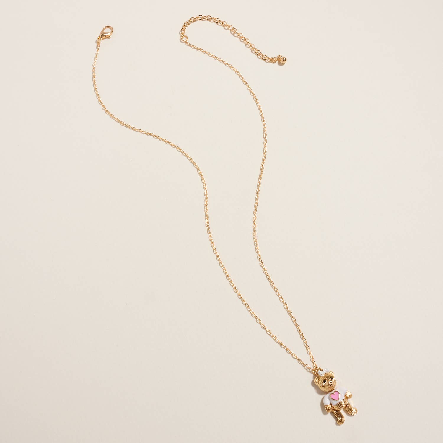 Designature New York - Wholesale Pendant/charm necklace - Valentines Day Teddy Bear Metal Bow Short Necklace2