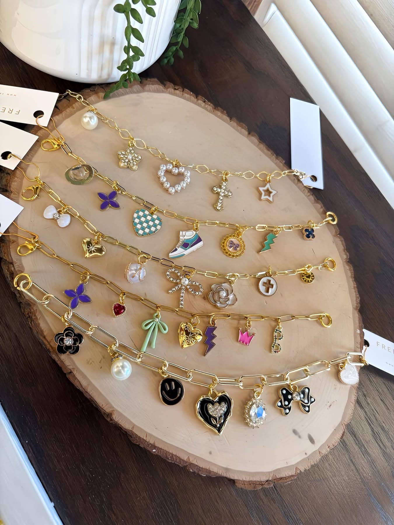 Freely Cece LLC - Wholesale Charm/Dangle Bracelet - Trendy Gold Everyday Charm Bracelet7