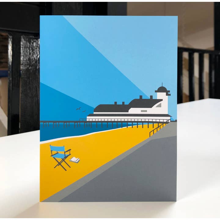 Carte de vœux Felixstowe pour la vente par Rebecca Pymar