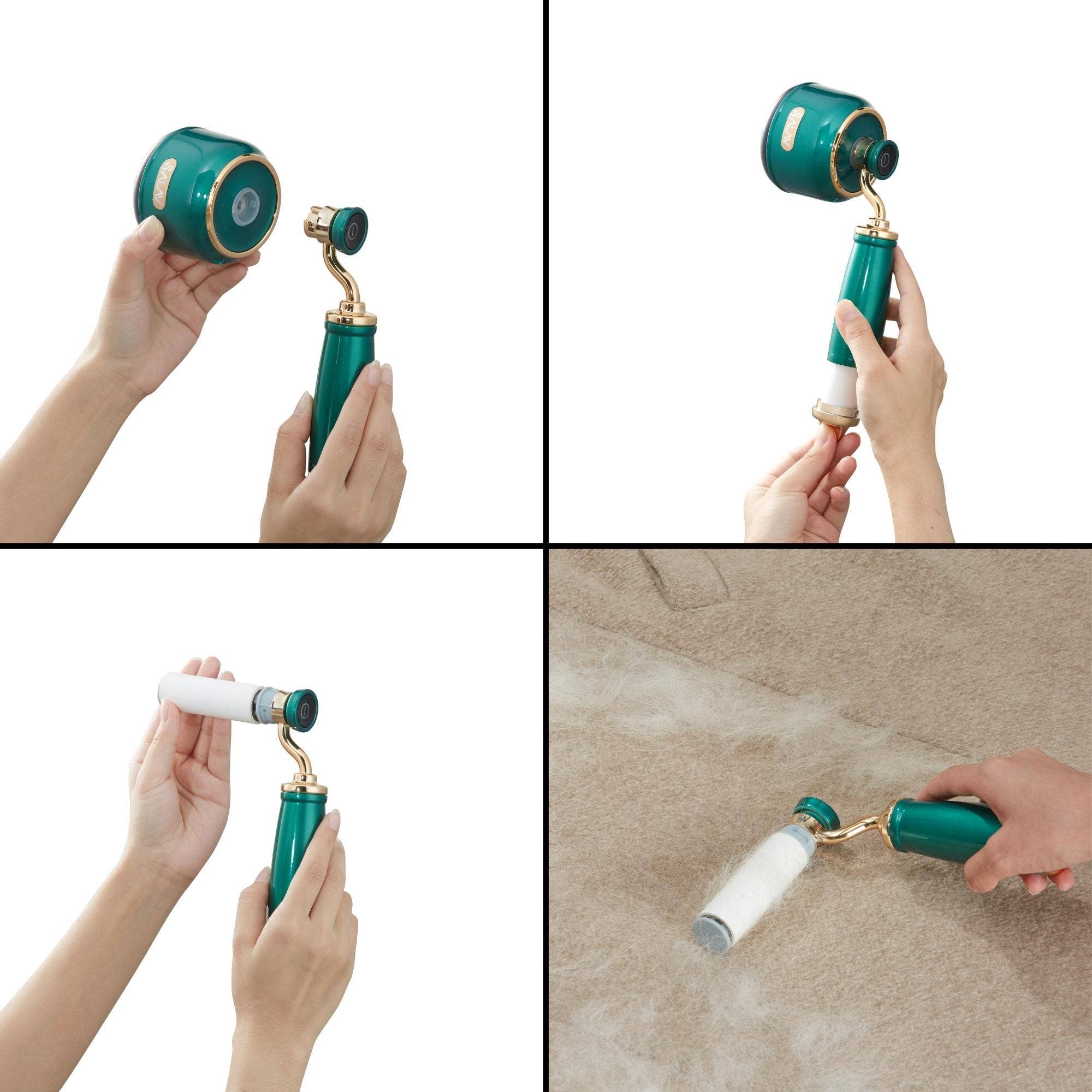 Salav-True & Tidy - Wholesale Lint Roller - Retro Edition Rechargeable Fabric Shaver and Lint Roller4