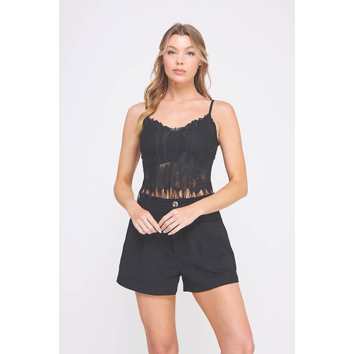 Spitzen-Bralette mit Glitzer für den Großhandel von Allie Rose