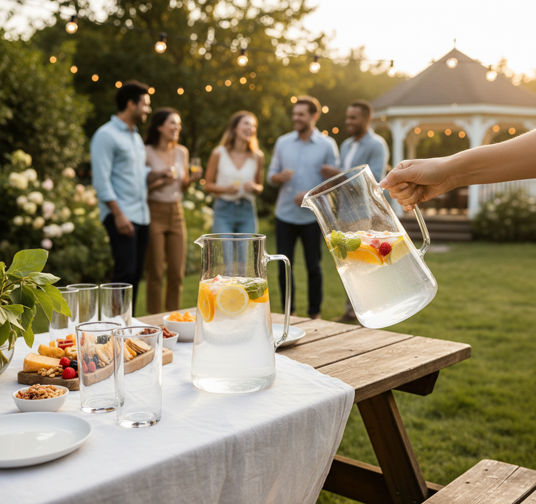 Kadra Kitchenware - Venta al por mayor Jarros - Simax - Agra, jarra de vidrio soplado, 2,5 litros2