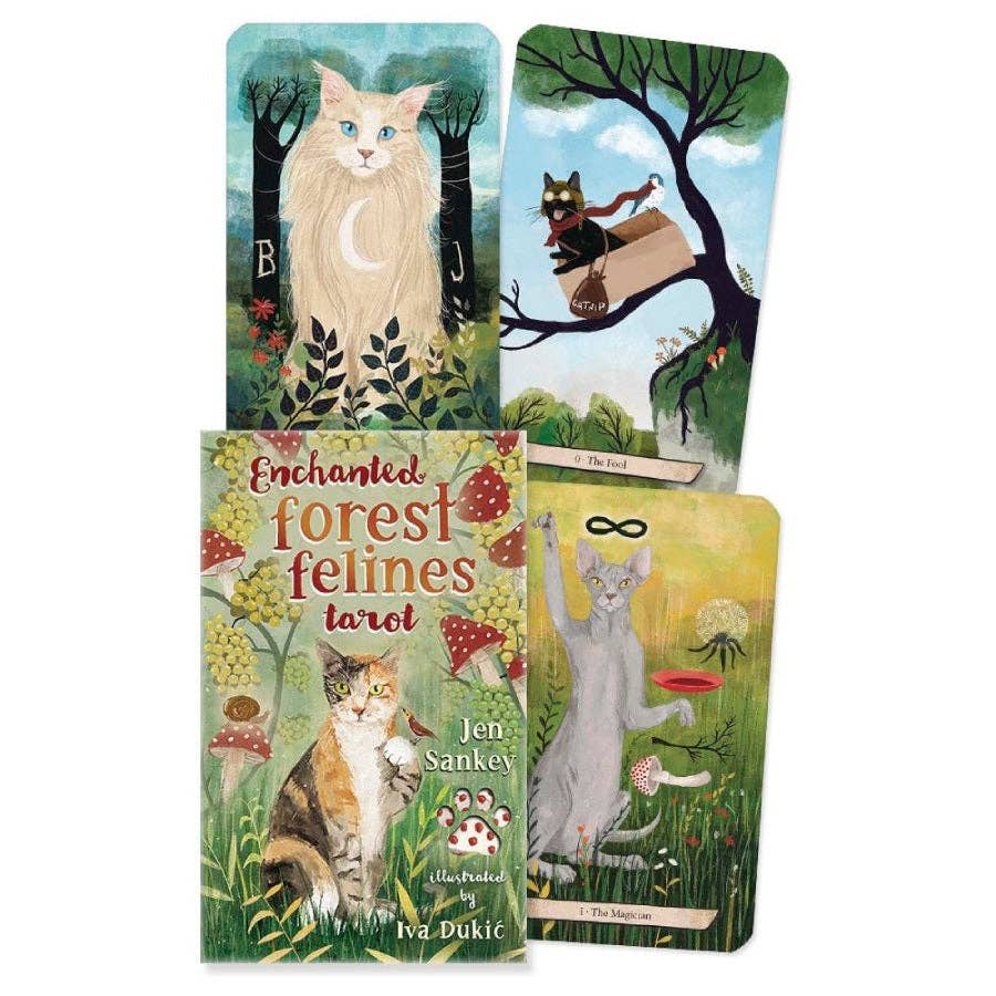 Cardshouse - Wholesale Tarot Cards - Enchanted Forest Felines Tarot Cards Deck Llewellyn0