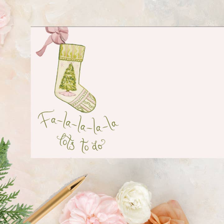 Blocco note natalizie dipinto a mano 5,5x8,5 cm - Acquerello per la vendita all'ingrosso da parte di Ashley Triggiano Art & Design