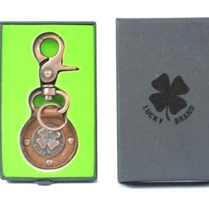 St. Louis Wholesale LLC - Wholesale Keychain - Unisex - Lucky Merchandise- Leather Metal Emblem Keychain Fob