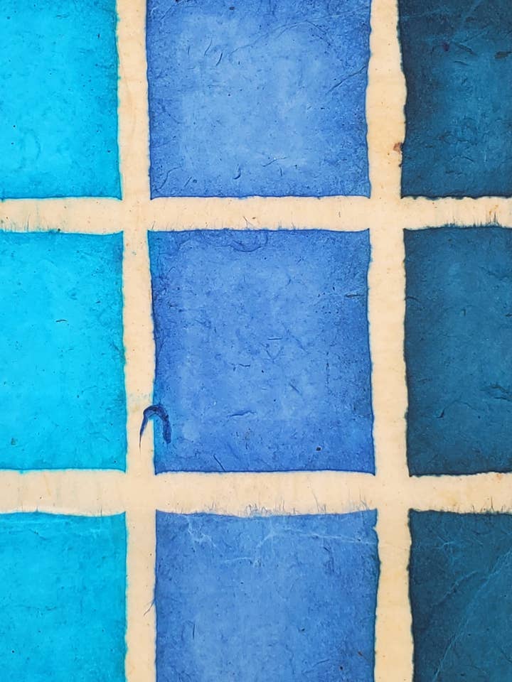 Lokta Batik Square Blues for wholesale by Aitoh Company