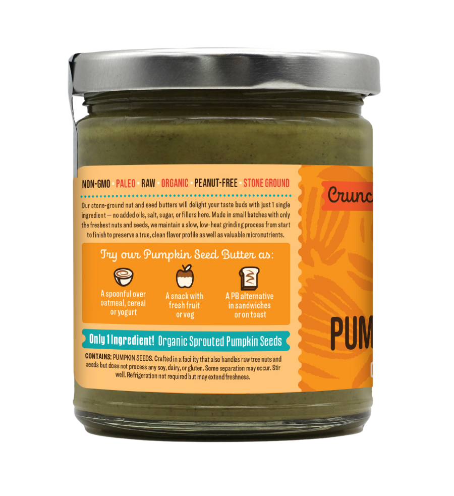 Windy City Organics – wholesale Nut butter – Organic Crunchy Sprouted Pumpkin Seed Butter1