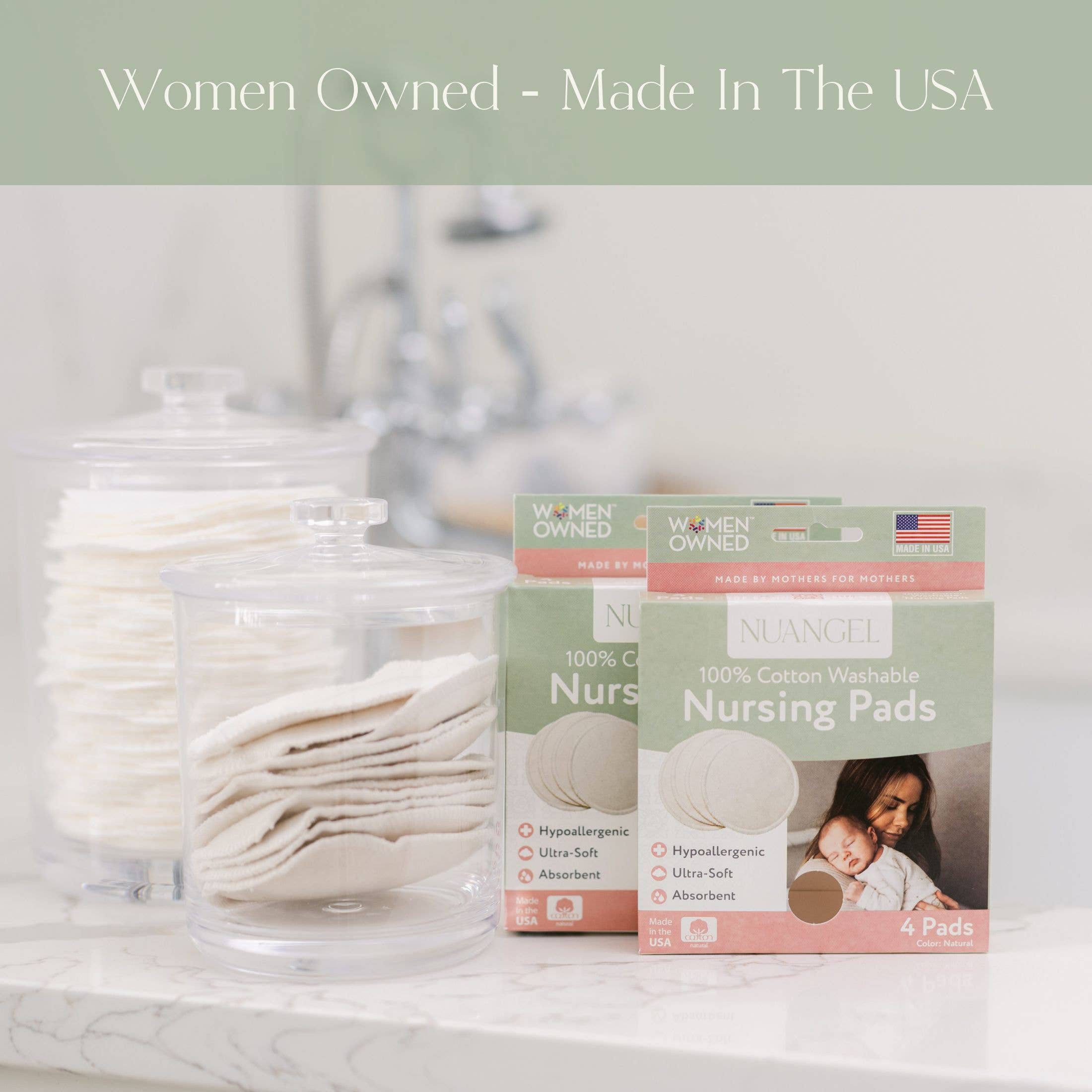 NuAngel - Wholesale Nursing Pillow/Pad - Maternity - NuAngel 100% Natural Cotton Washable Nursing Pads, 4 ct.7