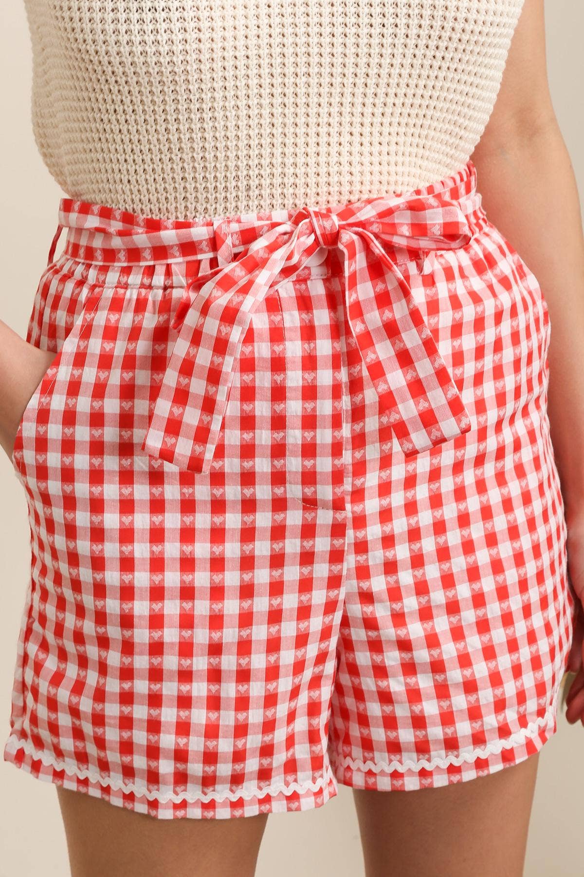 Daphnea - Vente Short – femme - 31913 SHORT VICHY À COEUR1