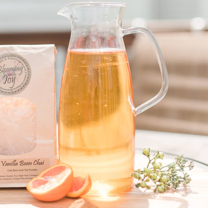 Vanilla Bean Chai Cold Brew Iced Tea Kit for wholesale by Blooming With Joy Tea Co.