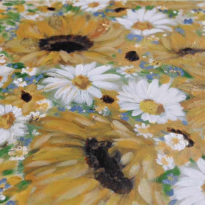 glad you're here co - Wholesale Painting/Drawing - Sunflower and Daisies Abstract Original Painting Acrylic11