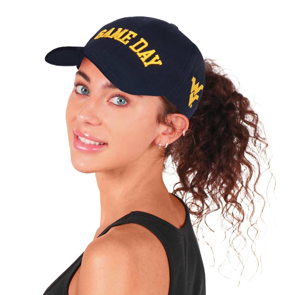 David And Young - Wholesale Baseball Cap - Women's - West Virginia University Gameday Ponyflo Officially Licensed Collegiate Hat5