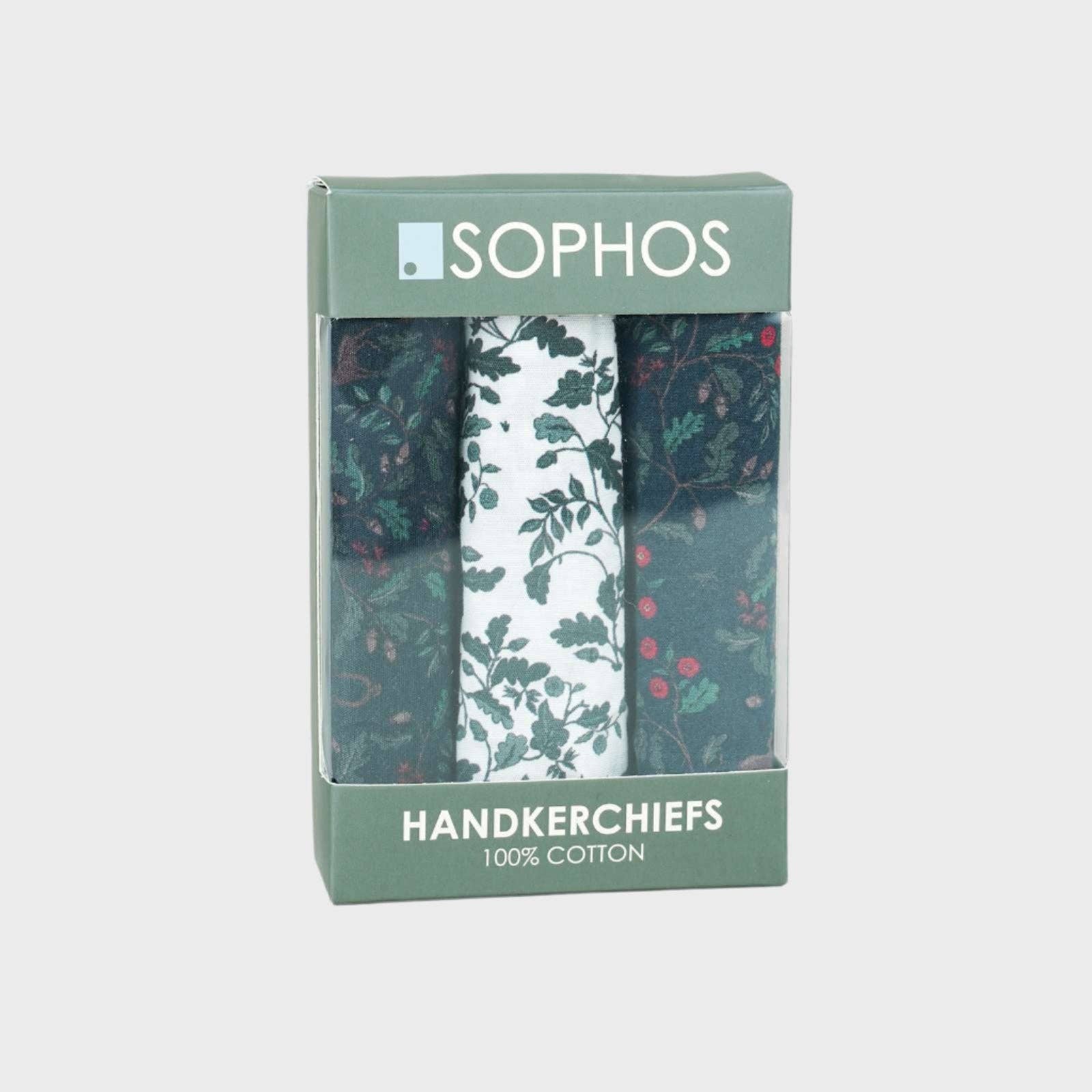 Sophos - Vendita all'ingrosso Fazzoletto - Uomo - Set di fazzoletti in cotone con stampa Heritage di Rutland