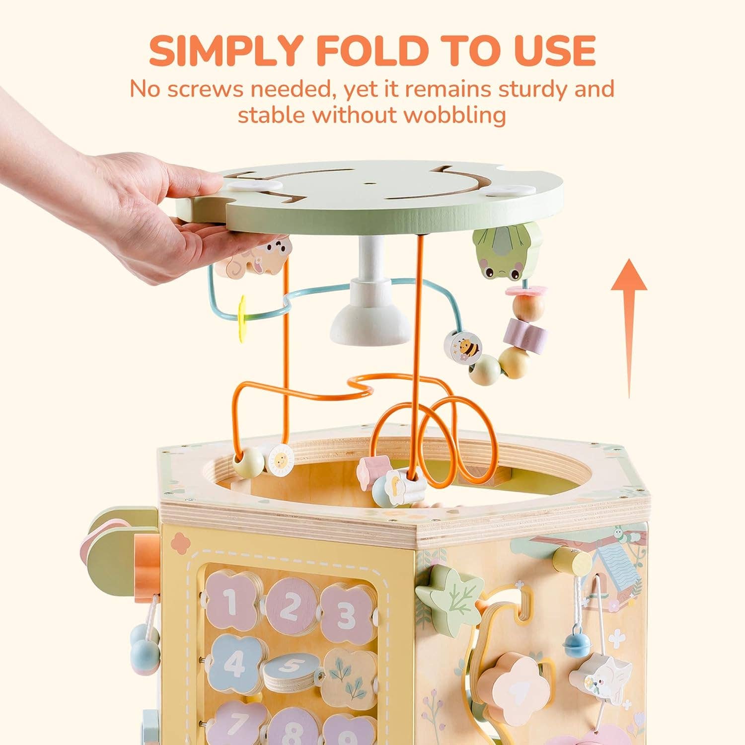 Robud & Mewoofun Official Store - Wholesale Wood Toy - Kids - Robud  Montessori Baby Activity Cube Educational Wooden Toys4