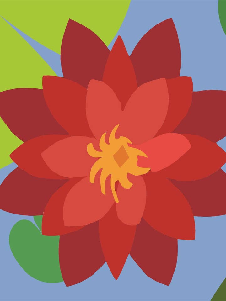 Waterlelies: Rood - 2toTango - Tweede Natuur voor wholesale door Second Nature Ltd