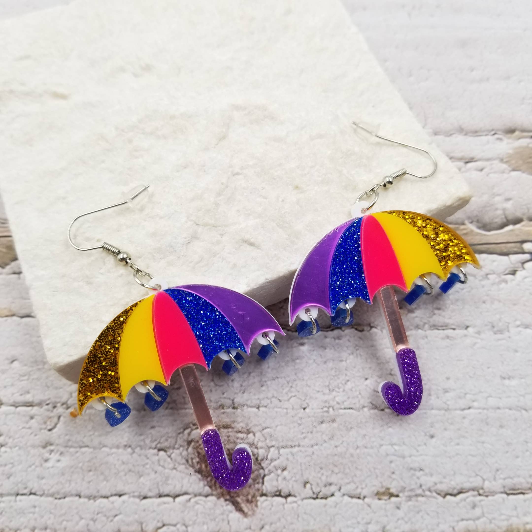 Treasure Wholesale - Wholesale Dangle Earrings - Raindrop Umbrella Earrings1