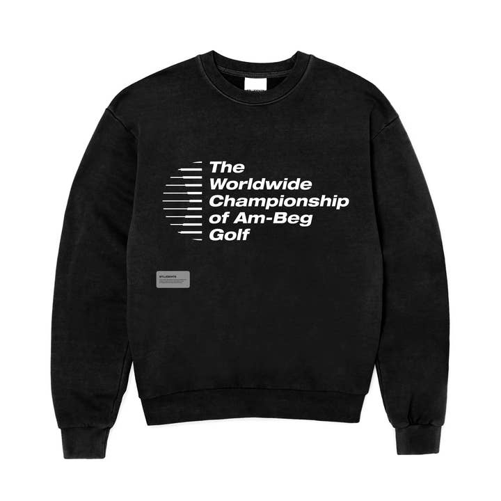 Am-Beg (Crew Sweater) - Black for wholesale by Students, LLC