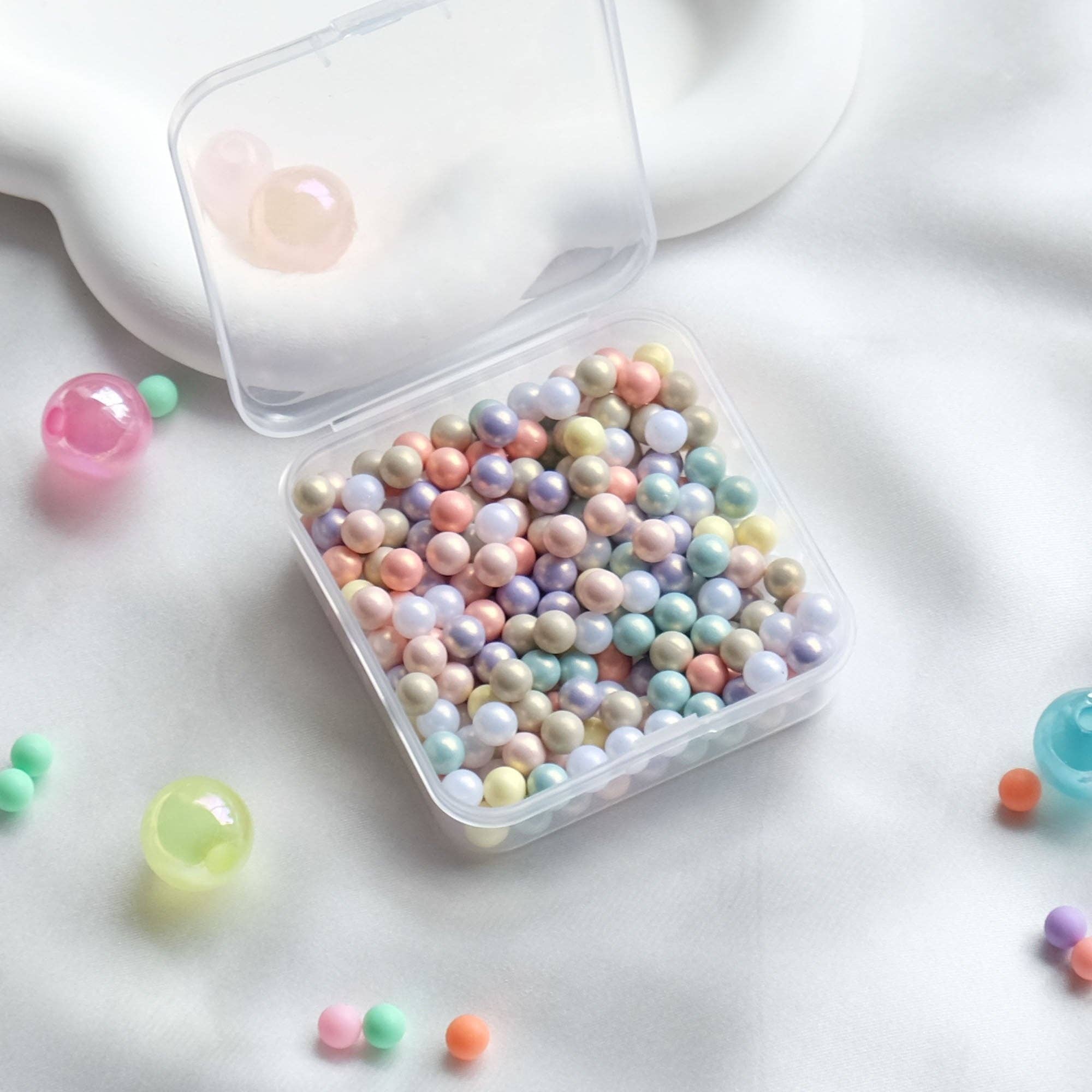 Moon Bunny – wholesale Craft supplies – Colourful Round Beads (no holes)1