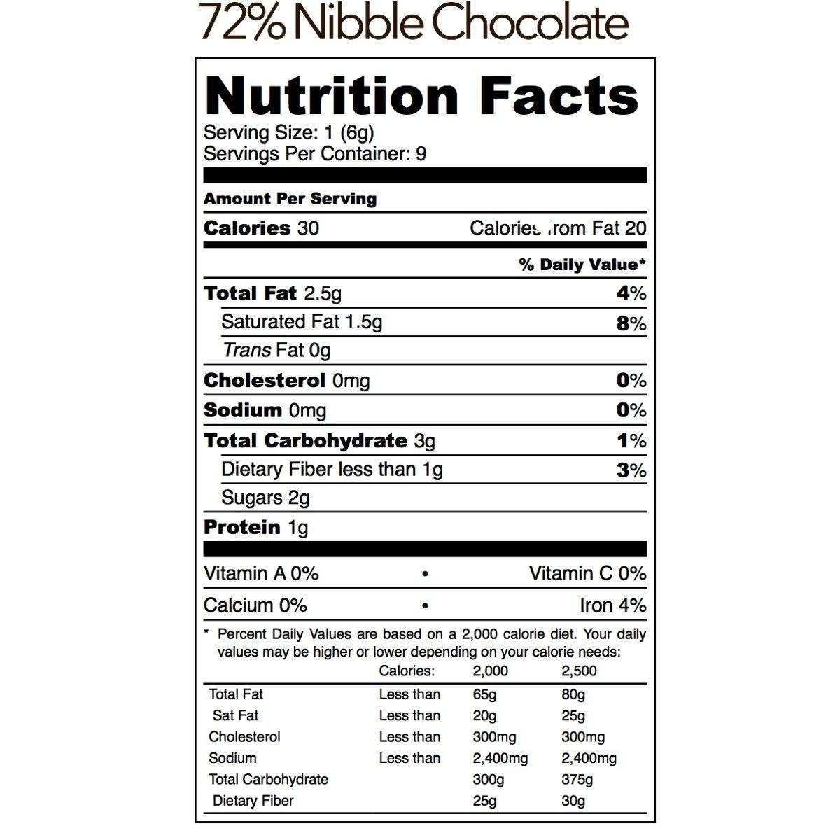 Nibble Chocolate - Wholesale Chocolate Bar - 180 Nibblelitos | Dominican Republic | 72% Cocoa | Nibble2