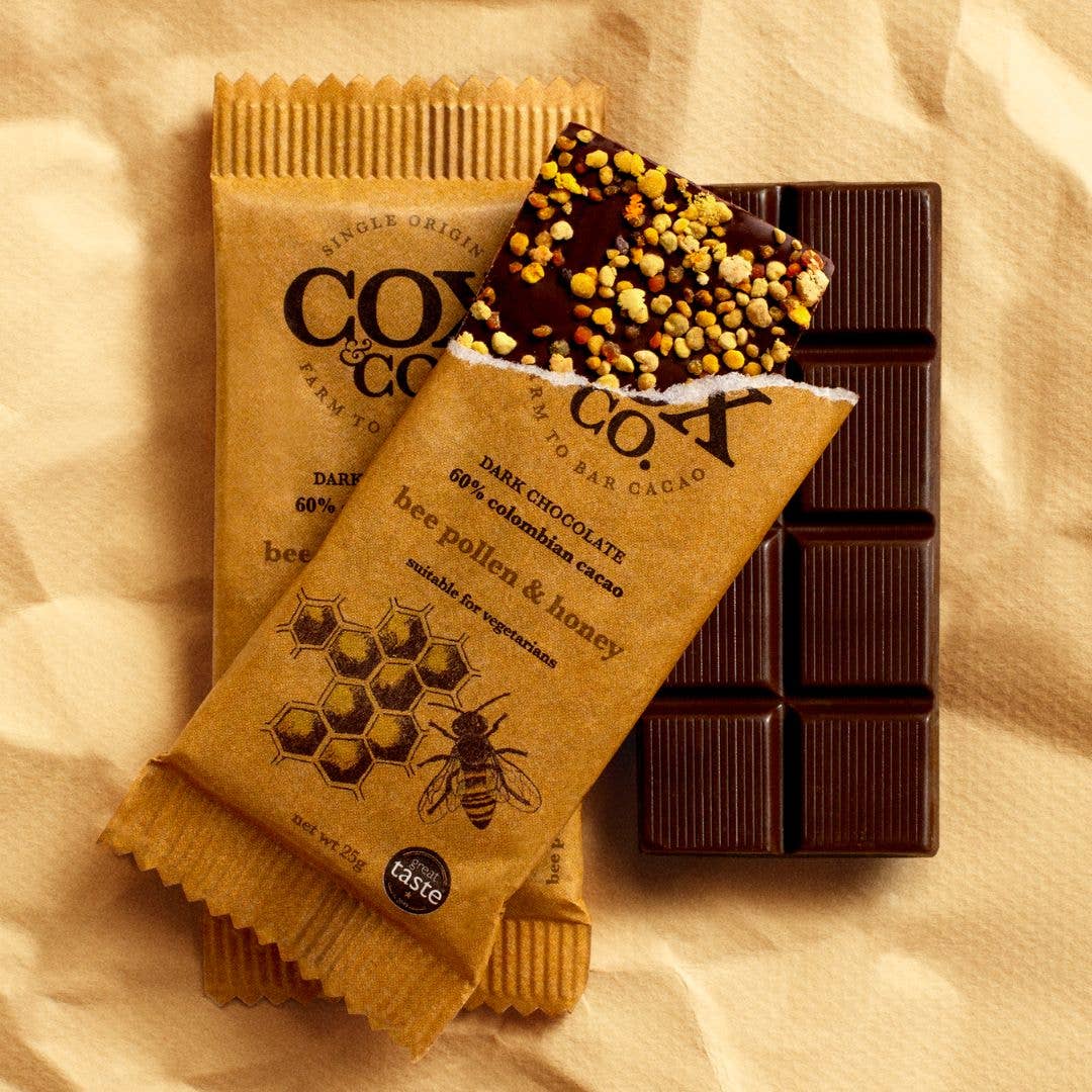 Cox&Co - Wholesale Chocoladereep - Bijenpollen & Honing Chocoladereep 25g1