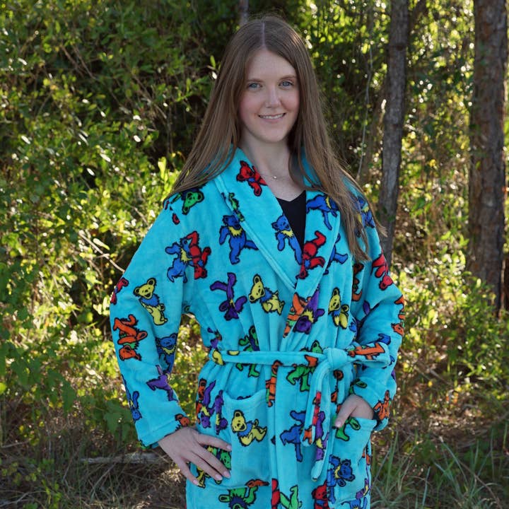 Grateful Dead Tanzende Bären Türkiser Bademantel für den Großhandel von Earth Ragz