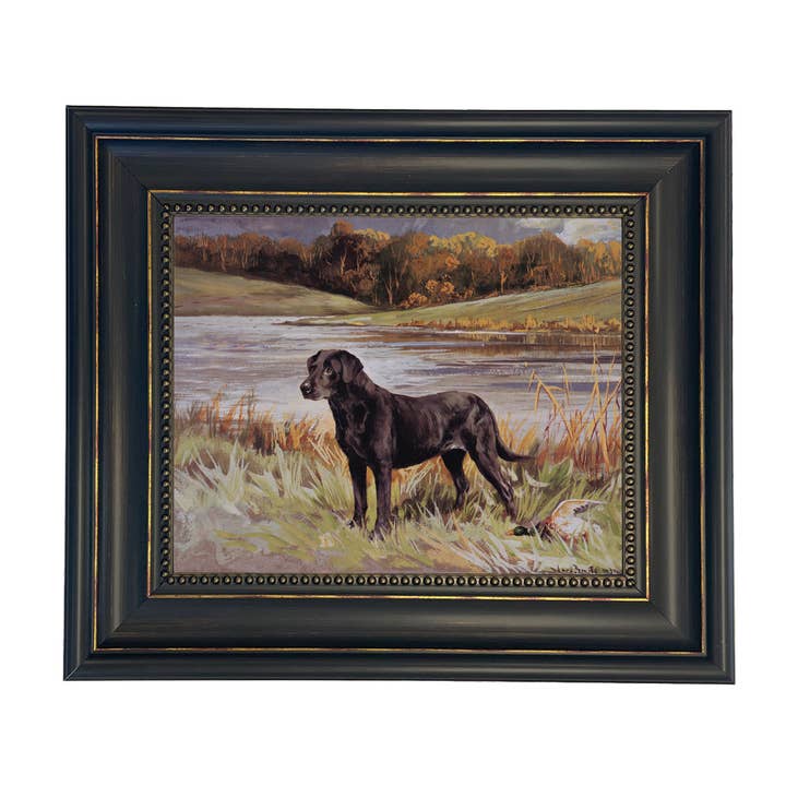 Madison Bay Co. - Historical Home Decor Reproductions - Wholesale Art Print - Labrador Retriever with Duck Framed Painting Print on Canvas46