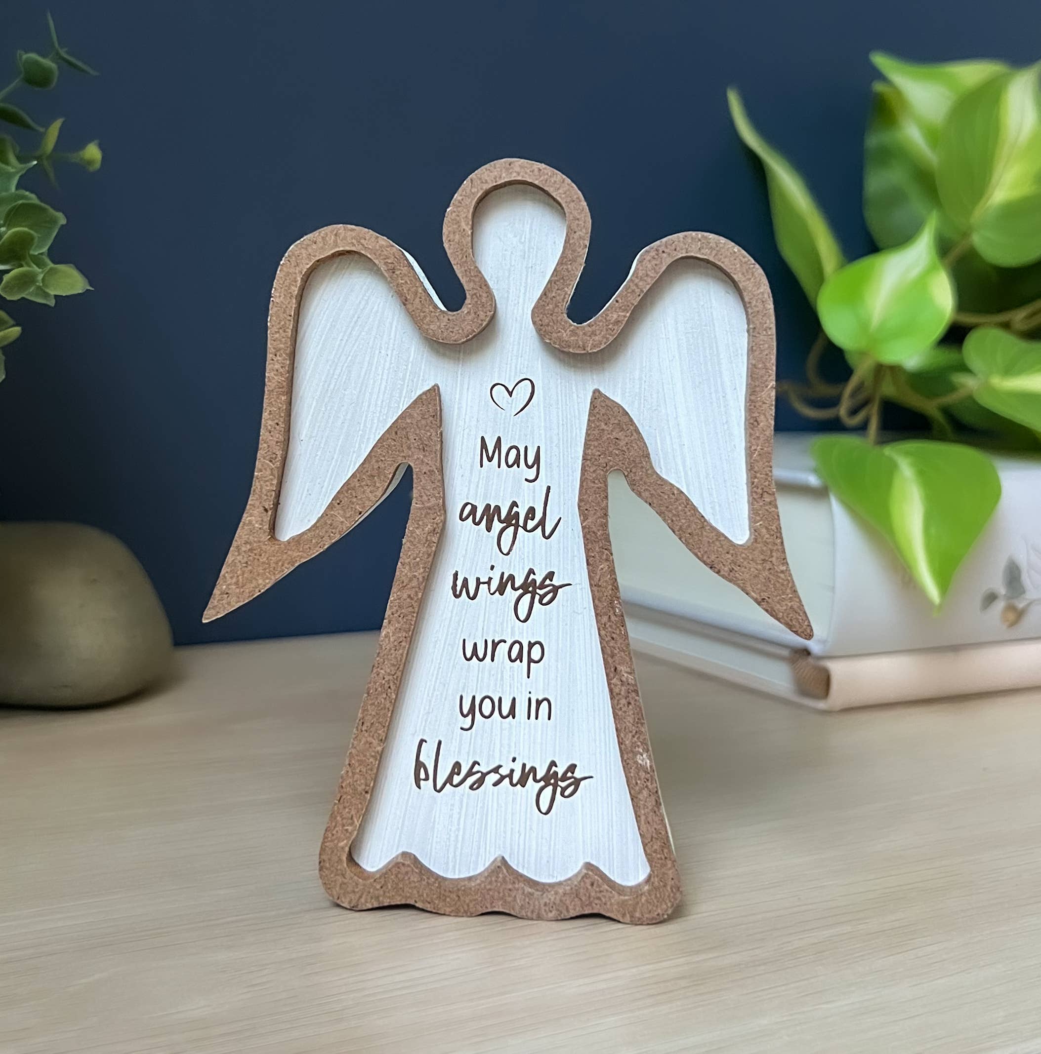 Abbey + CA Gift – wholesale Decorative tabletop object – Framed Standing Angel Plaques3