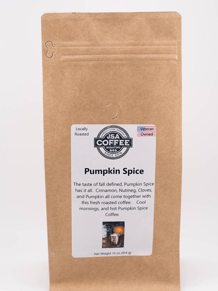 Pumpkin Spice for wholesale by JSA Coffee Roasting LLC