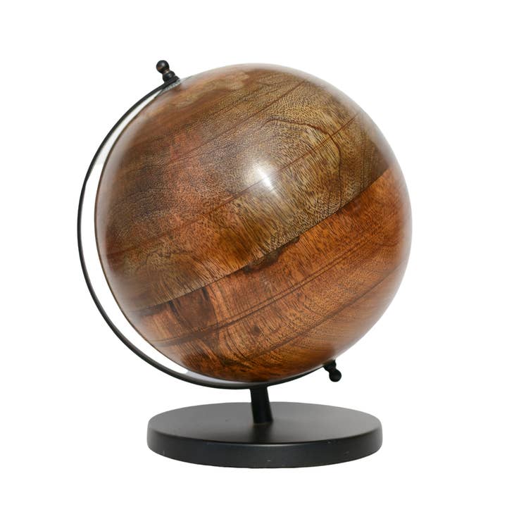 ThinggCo. - Wholesale Desk Globe - Decorative Wooden Globe (8" diameter)0