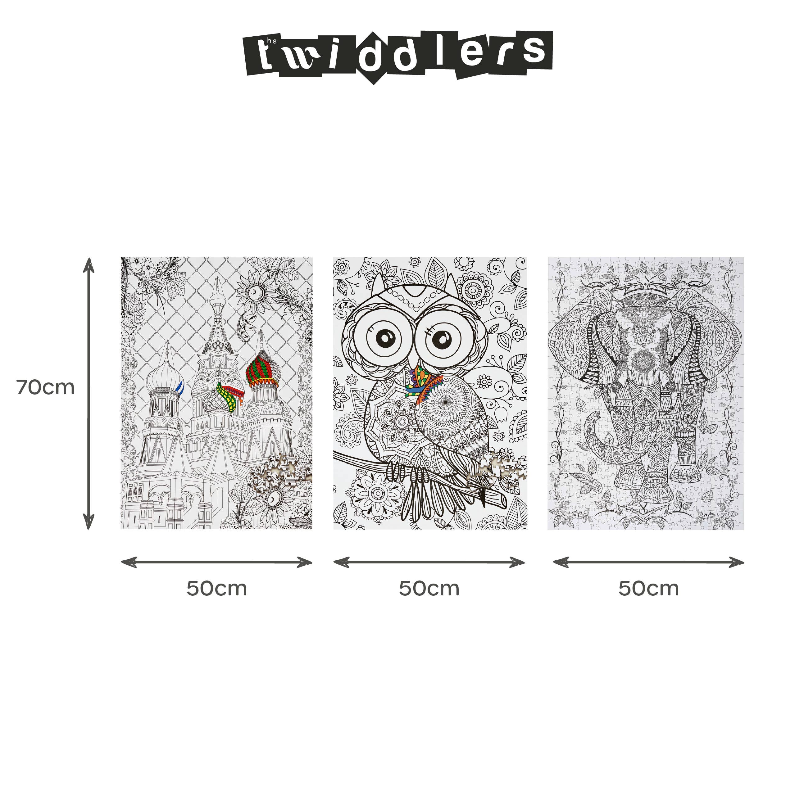 The Twiddlers – Puzzle - Crianças por atacado – Quebra-cabeça de 3 500 peças com canetas para construir e colorir1