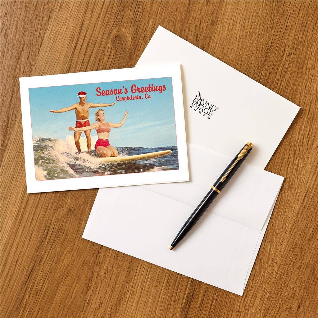 Found Image Press - Wholesale Stationery/Notecard Set - Greeting Card CC-55 Surfers, Carpinteria1