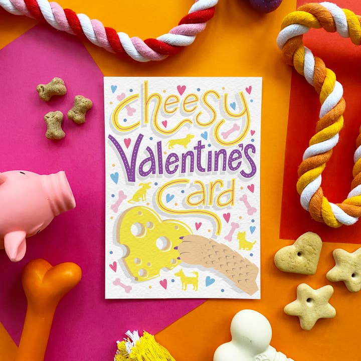 Scoff Paper – wholesale Pet treats – Dog – 💘 Cheesy Valentines – Edible Dog Card3